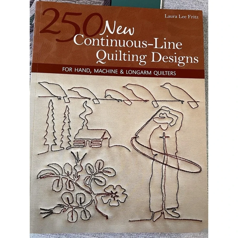 Continuous Line Quilting Book Lot Longarm Machine Hand Quilt Design Patterns EUC